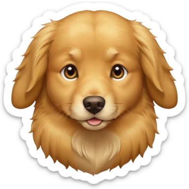 A realistic looking golden retriever. sticker