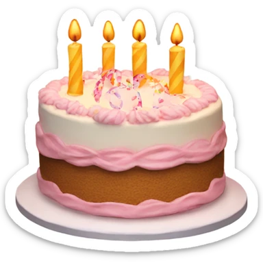 Birthday cake sticker