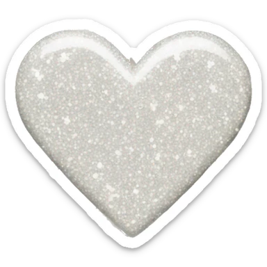 White glitter heart on black bow sticker