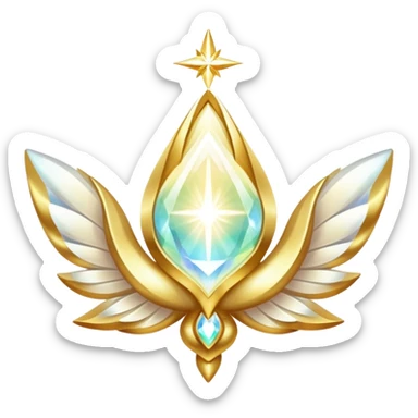 White and Golden Divine Holy Glorious Shiny Sparkly Fakémon sticker