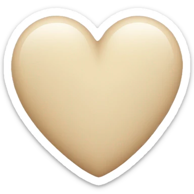 beige heart sticker