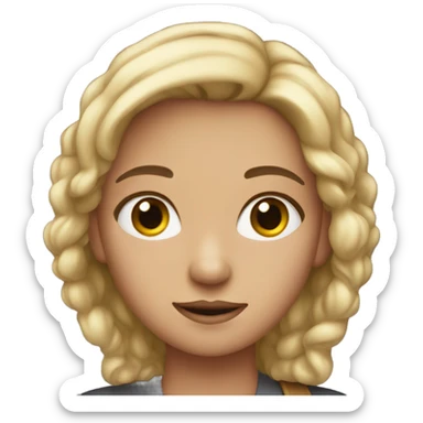 Girl with a judgy face  sticker