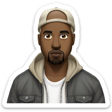 Rapper kanye west sticker