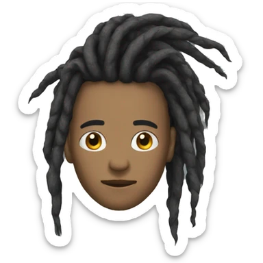 nonchalant dread head sticker