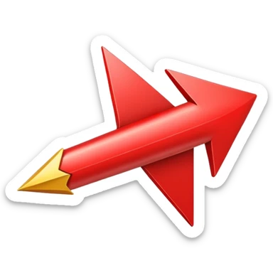 AnA red arrow facing downwards sticker