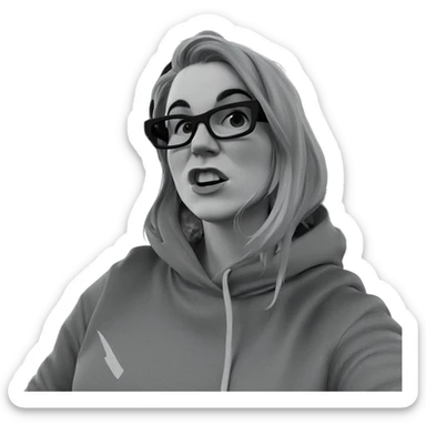 mysterious figure in monochrome sticker