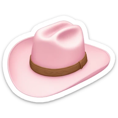 Pale pink cowboy hat sticker