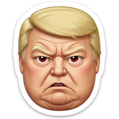 uSE THIS AS A REFERENCE PICTURE TO CREATE AN ANGRY, ELDERLY, OBESE DONALD TRUMP EMOJI sticker