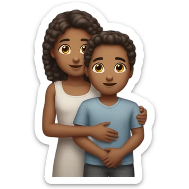 little sister with old brother sticker