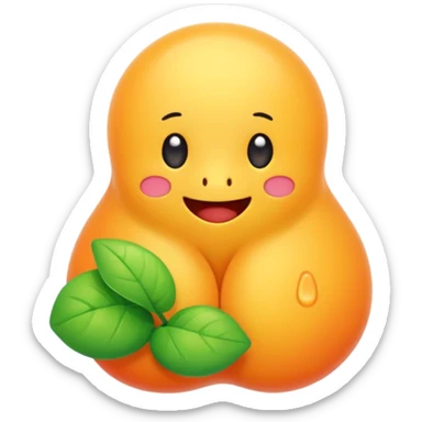 enzyme as a cute character sticker