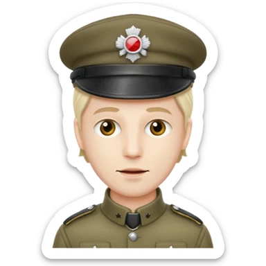 Schutzstaffel with his hat  sticker