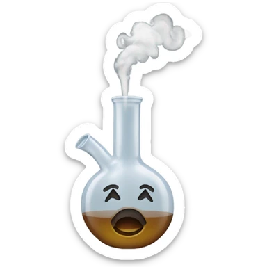 Bong with smoke sticker