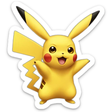 Pikachu avec une épée sticker