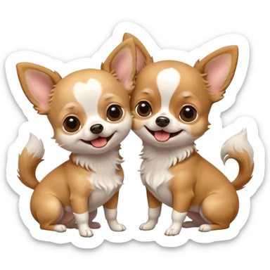 chihuahua dogs playing sticker