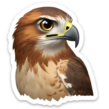 Red tailed hawk sticker