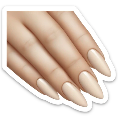 Almond French tip nails sticker