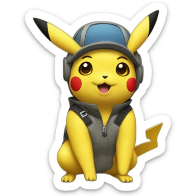 Pikachu qui geek sticker