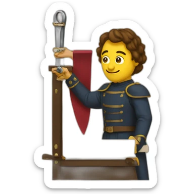 Louis 16 with his guillotine sticker