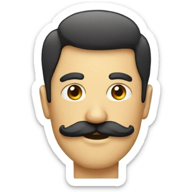 Personne moustache carré sticker