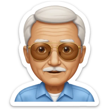 elderly man with sunglasses sticker