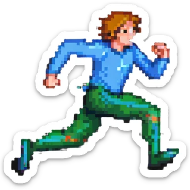 runner sprinting sticker