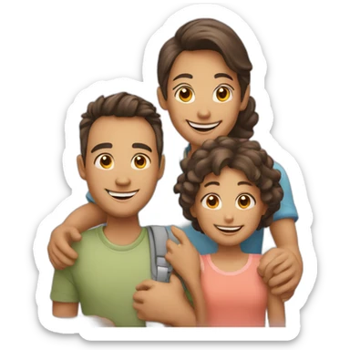 happy-family-of-5-smiling-together sticker