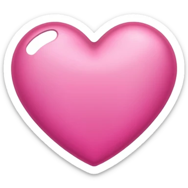 heart with a metallic pink finish sticker