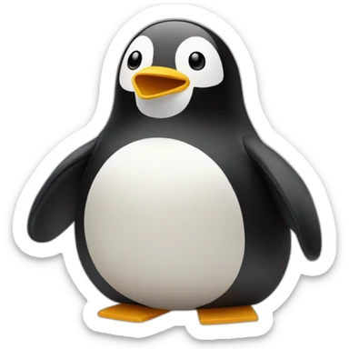 Un pingouin dans un vaisseaux spacial sticker