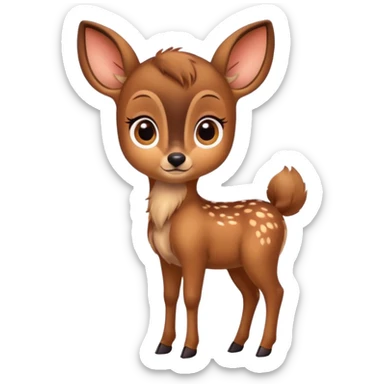 A cute full body Bambi  sticker