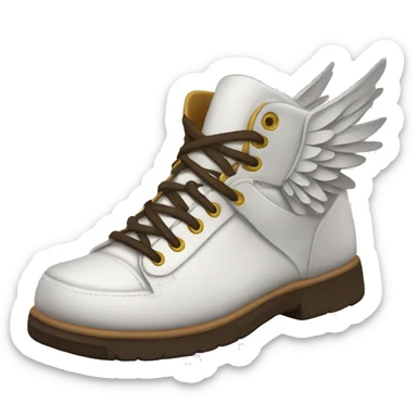 Shoes with wings sticker