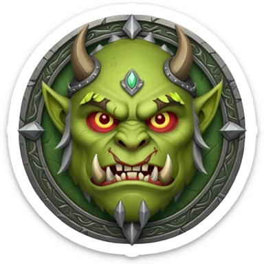 warcraft orc faction emblem sticker