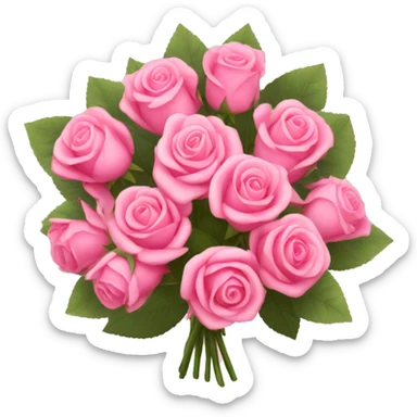 Pink bouquet of rose sticker