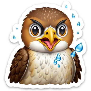 Hawk tuah tongue out with water on it sticker