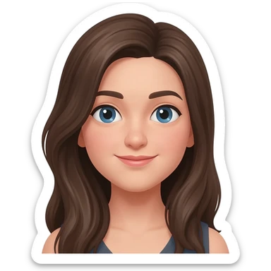 girl with long hair sticker