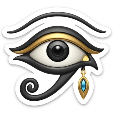 eye of horus blac sticker