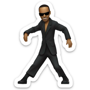 Neo from the matrix break dancing  sticker