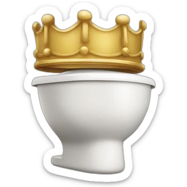 king toilet sticker