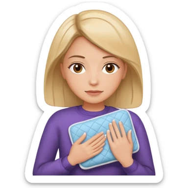 Emoji giving off “period” energy sticker