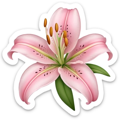 light pink lilium sticker