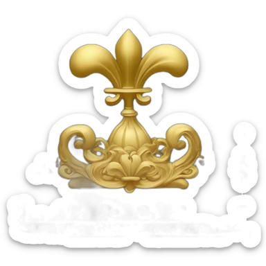 drapeau avec deux rectangles représentent les fleurs de lys d'or sur fond bleu et un dauphin dans les deux autres rectangles au fond doré. sticker