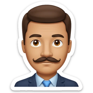 Adolf Hitler moustache carré  sticker