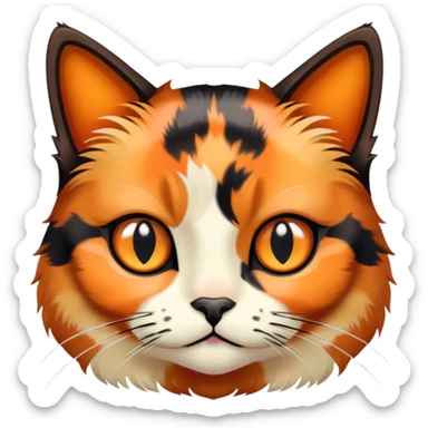 Tortoiseshell cat sticker