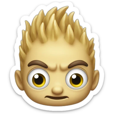 triton head with big eyes sticker