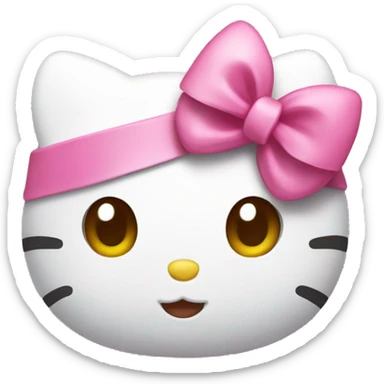 HelloKitty with a pink ribbon sticker