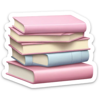 pastel pink books  sticker