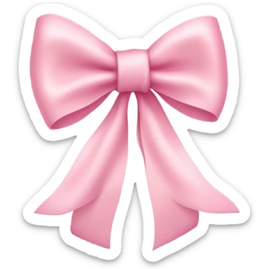 light pink ribbon bow sticker