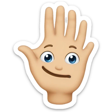 Emoji with hand around themself sticker