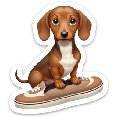 Dachshund wearing Vans  sticker