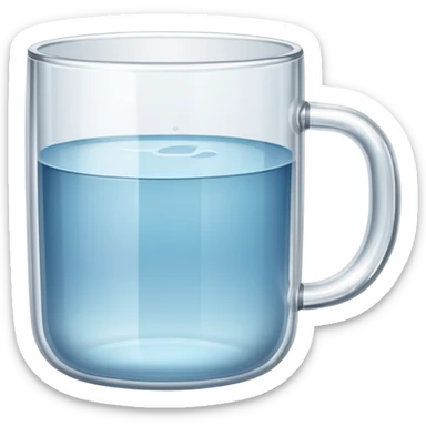 transparent glass mug sticker