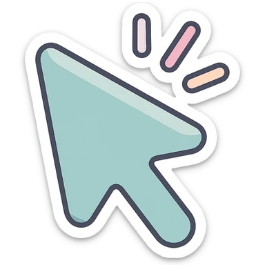 mouse cursor arrow with smooth rounding, icon-color-outlined style, thin clean outlines, soft rounded shapes, pastel palette #98B5BC, #B5B3C1, #C9A3C9, #E4C0CA, #F7DCD1, #F7C0AA, detailed shadows and highlights, soft lighting, transparent background sticker